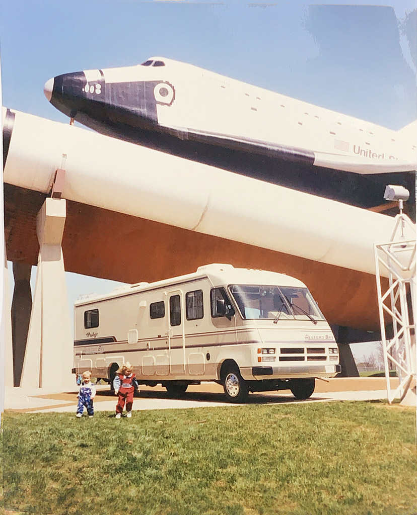 Vintage engineering space age imagery